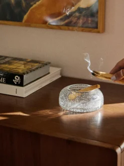 Mondgeblazen decoratief dienblad Dylla met luchtbelletjes