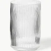 Mondgeblazen decoratieve vaas Carlo met groefreliëf, H 20 cm