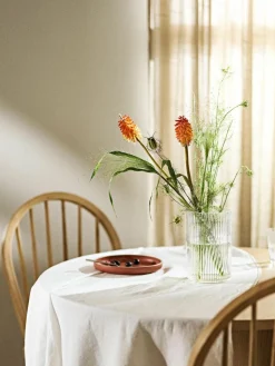 Mondgeblazen decoratieve vaas Carlo met groefreliëf, H 20 cm