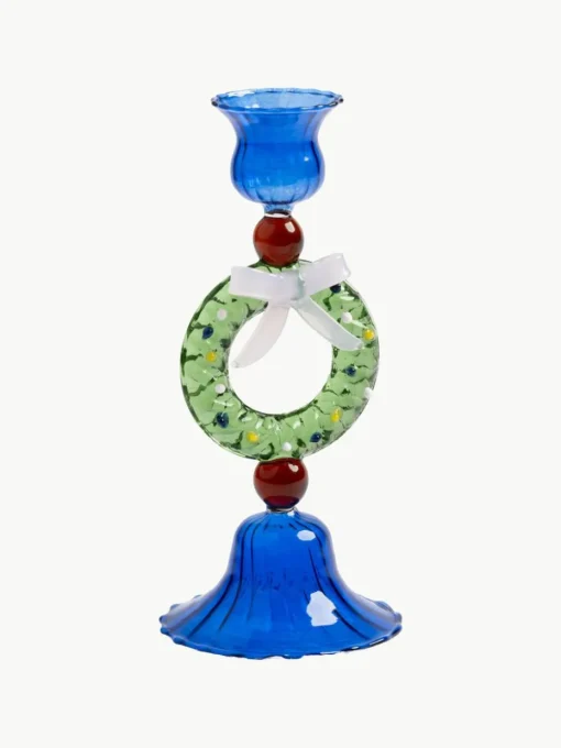 Mondgeblazen glazen kandelaar Wreath