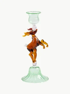 Mondgeblazen glazen kandelaar Reindeer