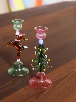 Mondgeblazen glazen kandelaar Merry Tree