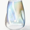 Mondgeblazen glazen vaas Rainbow, H 26 cm