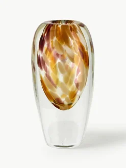 Mondgeblazen glazen vaas Otea, H 21 cm
