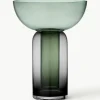 Mondgeblazen glazen vaas Torus, H 33 cm