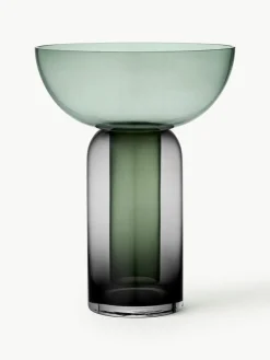Mondgeblazen glazen vaas Torus, H 33 cm