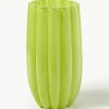 Mondgeblazen glazen vaas Melon, H 38 cm