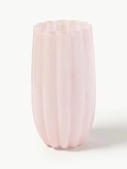 Mondgeblazen glazen vaas Melon, H 38 cm