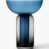 Mondgeblazen glazen vaas Torus, H 33 cm
