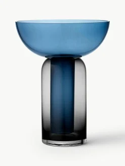 Mondgeblazen glazen vaas Torus, H 33 cm