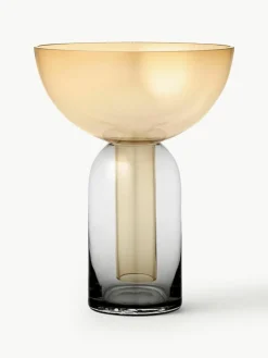 Mondgeblazen glazen vaas Torus, H 20 cm