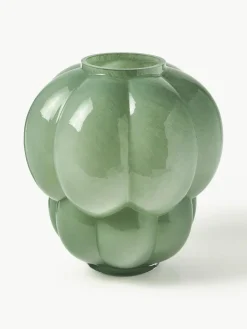 Mondgeblazen glazen vaas Uva, H 35 cm