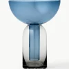 Mondgeblazen glazen vaas Torus, H 20 cm