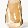 Mondgeblazen glazen vaas Luster, H 26 cm