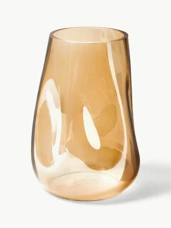 Mondgeblazen glazen vaas Luster, H 26 cm