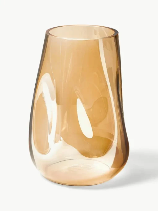 Mondgeblazen glazen vaas Luster, H 26 cm