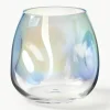 Mondgeblazen glazen vaas Rainbow, H 17 cm