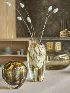 Mondgeblazen glazen vaas Otea, H 21 cm