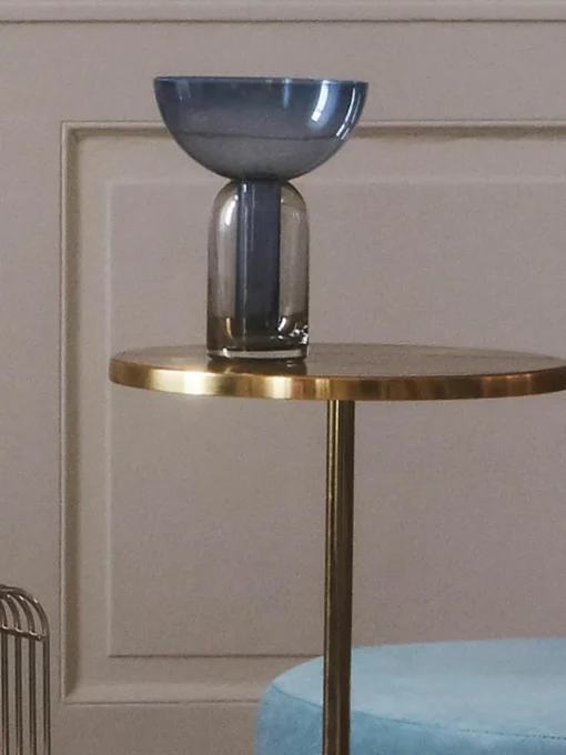 Mondgeblazen glazen vaas Torus, H 20 cm