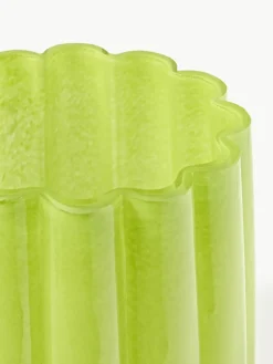 Mondgeblazen glazen vaas Melon, H 38 cm