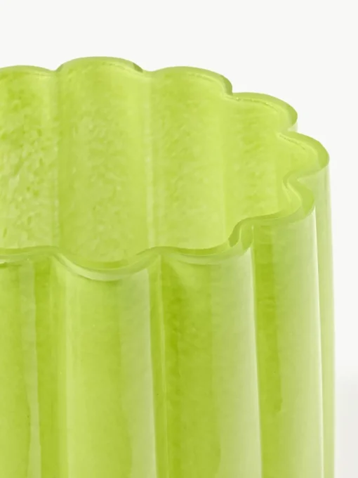 Mondgeblazen glazen vaas Melon, H 38 cm