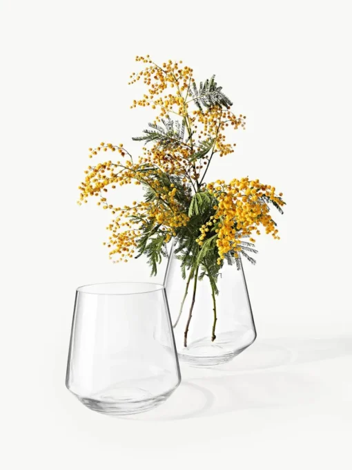 Mondgeblazen glazen vaas Joyce, H 21 cm