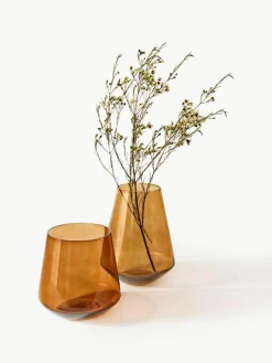 Mondgeblazen glazen vaas Joyce, H 21 cm