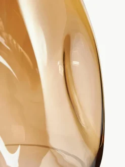 Mondgeblazen glazen vaas Luster, H 17 cm