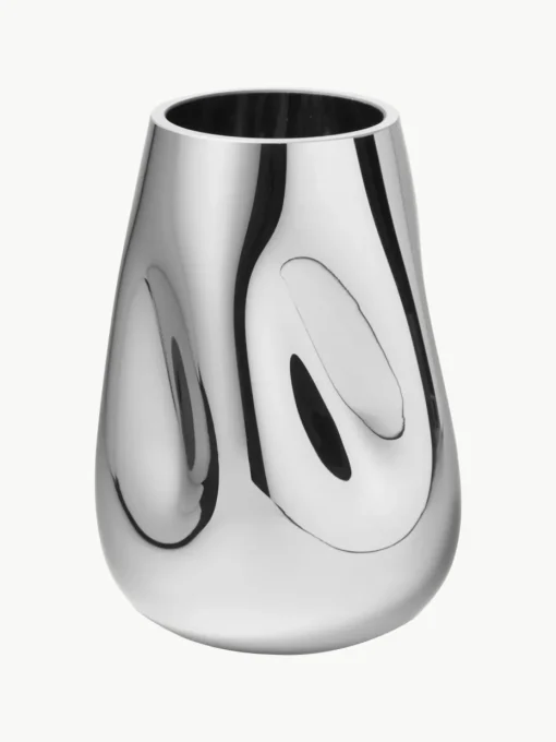Mondgeblazen glazen vaas Mirror, H 26 cm