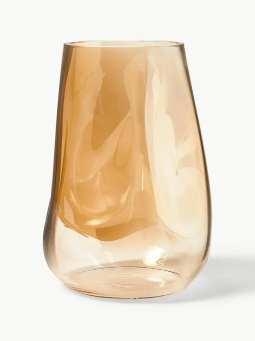 Mondgeblazen glazen vaas Luster, H 26 cm
