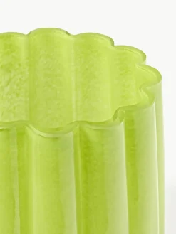 Mondgeblazen glazen vaas Melon, H 38 cm