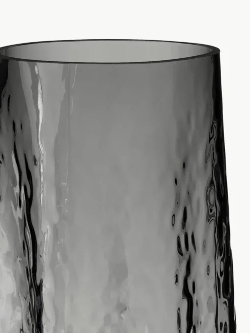 Mondgeblazen glazen vaas Gry met gestructureerde oppervlak, H 30 cm