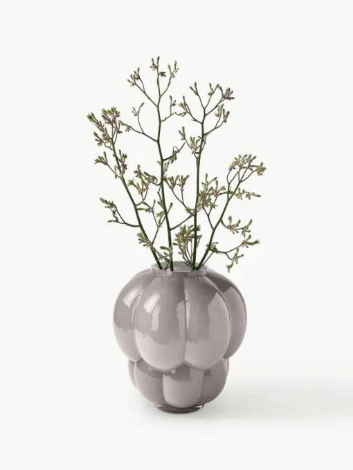 Mondgeblazen glazen vaas Uva, H 35 cm
