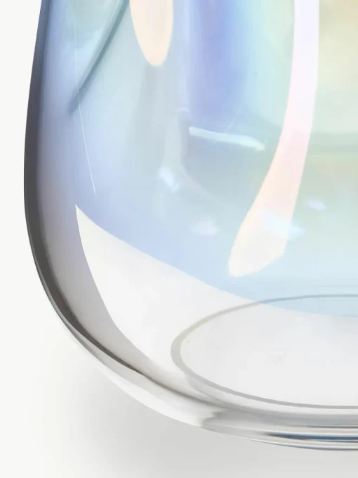 Mondgeblazen glazen vaas Rainbow, H 26 cm