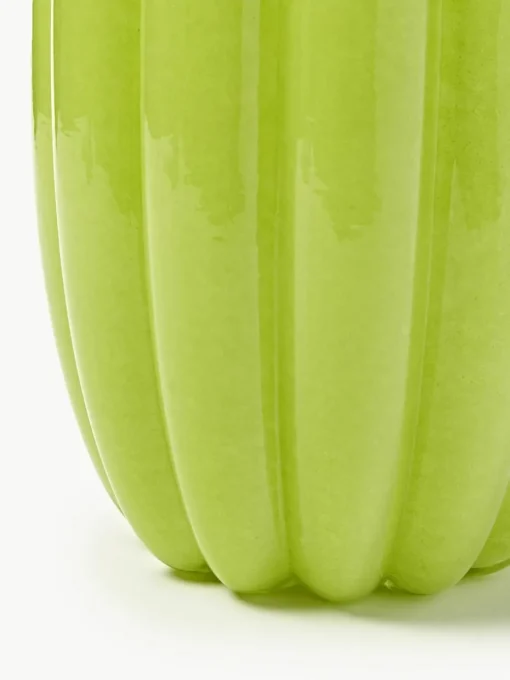 Mondgeblazen glazen vaas Melon, H 38 cm