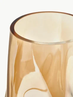Mondgeblazen glazen vaas Luster, H 26 cm
