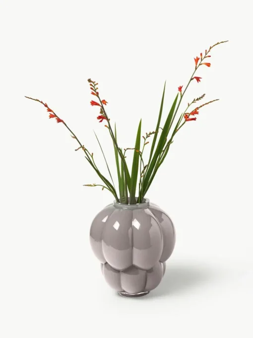 Mondgeblazen glazen vaas Uva, H 28 cm