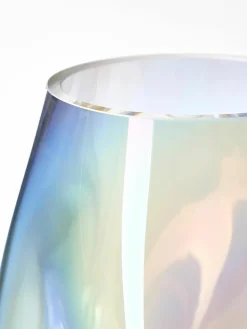 Mondgeblazen glazen vaas Rainbow, H 26 cm