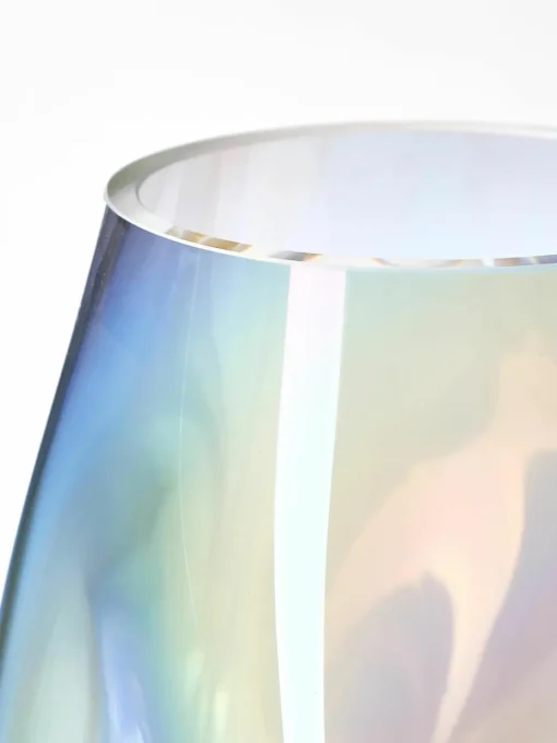 Mondgeblazen glazen vaas Rainbow, H 26 cm