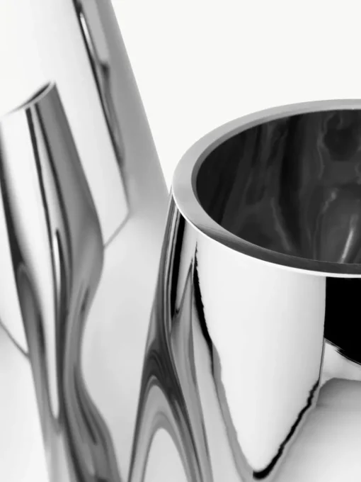 Mondgeblazen glazen vaas Mirror, H 26 cm
