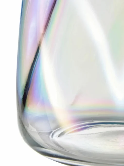 Mondgeblazen glazen vaas Rainbow, H 26 cm