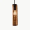 Mondgeblazen hanglamp Clio van getint glas