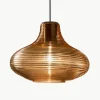 Mondgeblazen hanglamp Emma van getint glas