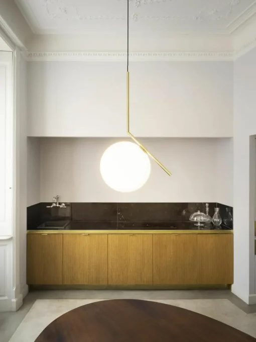 Mondgeblazen hanglamp IC Lights, H 70 cm