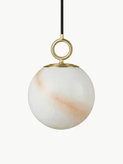 Mondgeblazen hanglamp met glazen bollen Stockholm
