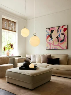 Mondgeblazen hanglamp met glazen bollen Stockholm