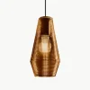Mondgeblazen hanglamp Olivia van getint glas