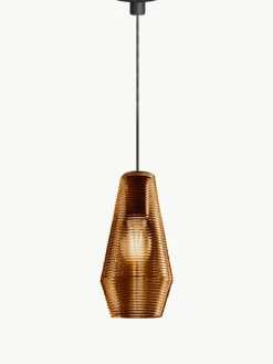 Mondgeblazen hanglamp Olivia van getint glas
