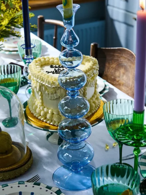 Mondgeblazen kandelaar Balloon uit borosilicaatglas