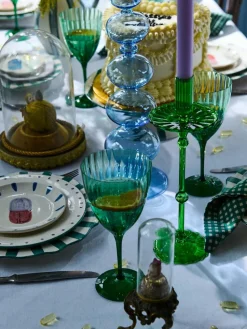 Mondgeblazen kandelaar Carousel uit borosilicaatglas